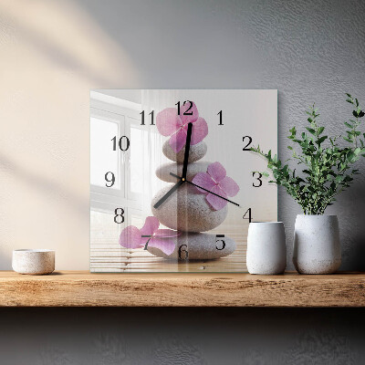 Orologio quadrato in vetro Pietre termali