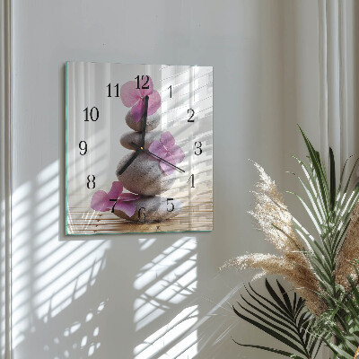 Orologio quadrato in vetro Pietre termali