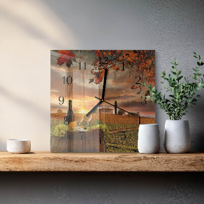 Orologio quadrato Vino naturale