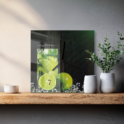 Quadrato orologio in vetro decorativo Carbonato di calcio