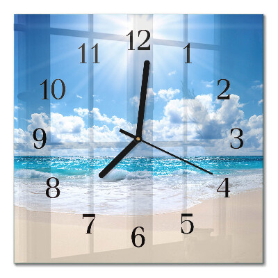 Quadrato orologio da parete Mare