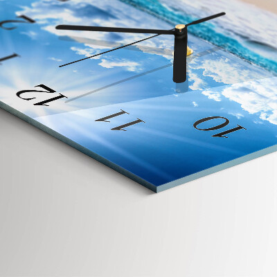 Quadrato orologio da parete Mare