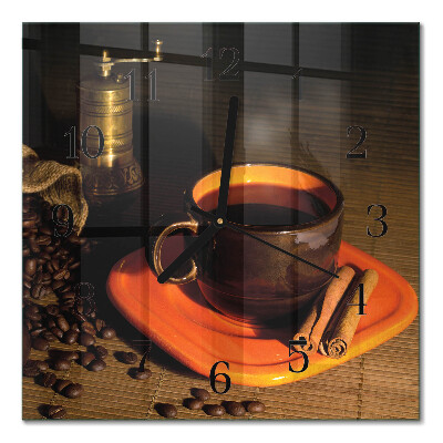 Orologio quadrato Caffè