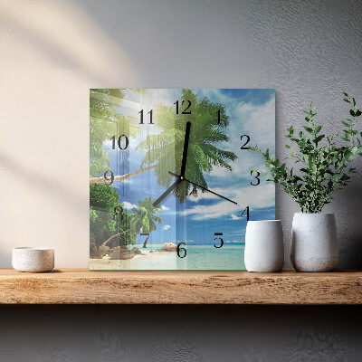 Orologio quadrato Isola delle palme