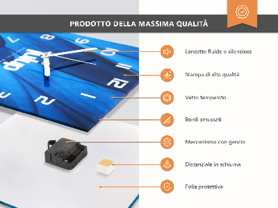 Quadrato orologio da parete Tramonto