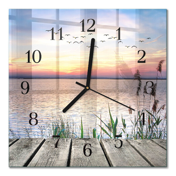 Orologio quadrato in vetro Lago