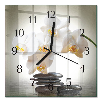 Orologio quadrato Orchidea
