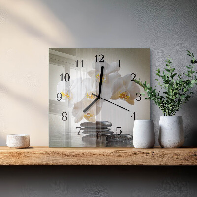 Orologio quadrato Orchidea