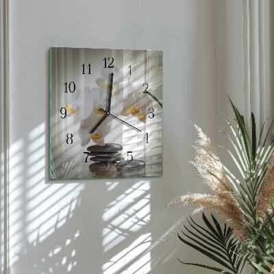 Orologio quadrato Orchidea