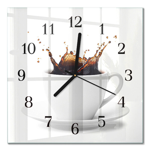 Orologio quadrato Caffè
