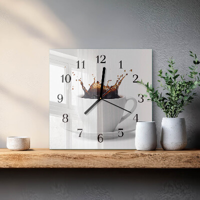 Orologio quadrato Caffè