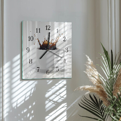 Orologio quadrato Caffè