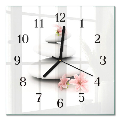 Quadrato orologio da parete Pietre