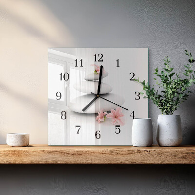 Quadrato orologio da parete Pietre