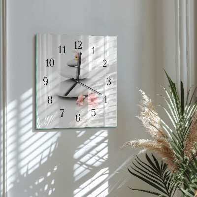 Quadrato orologio da parete Pietre
