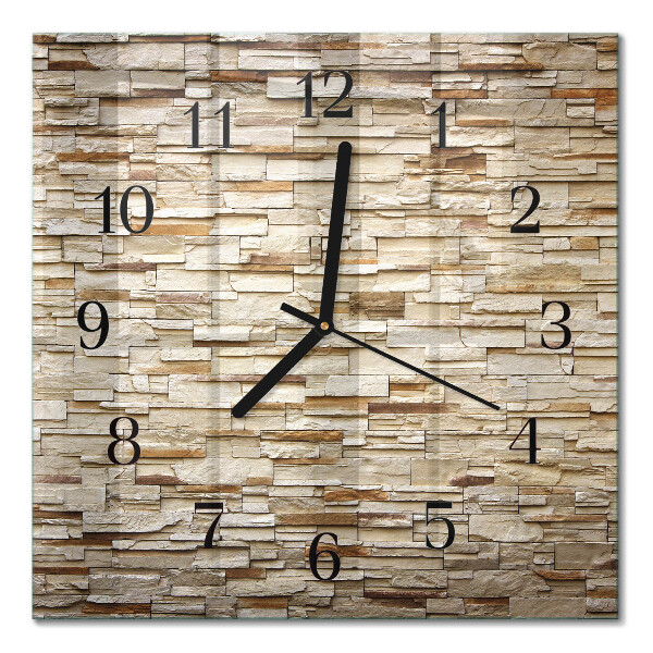 Quadrato orologio in vetro decorativo Clinker