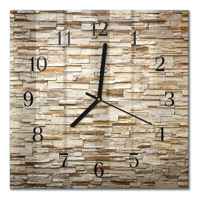 Quadrato orologio in vetro decorativo Clinker