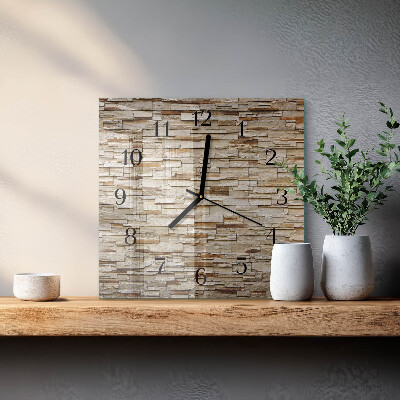 Quadrato orologio in vetro decorativo Clinker