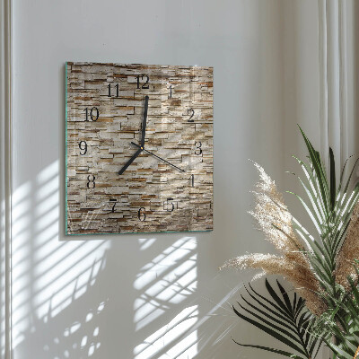 Quadrato orologio in vetro decorativo Clinker