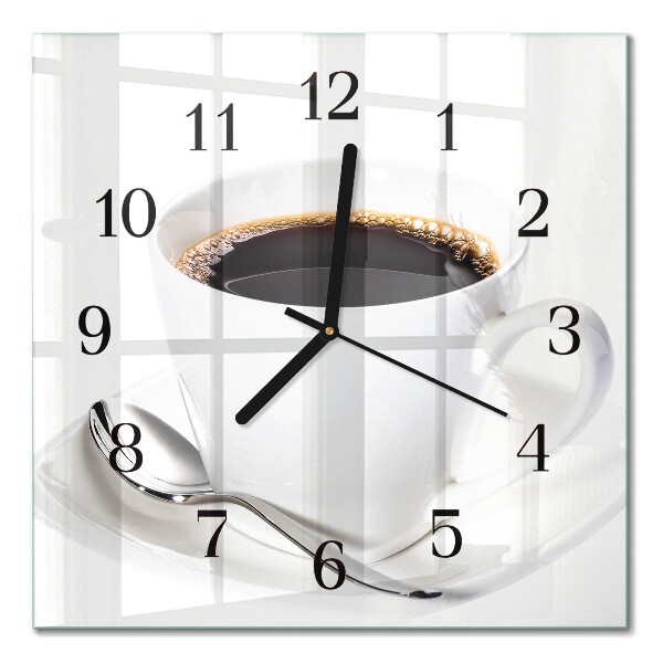 Orologio quadrato in vetro Caffè