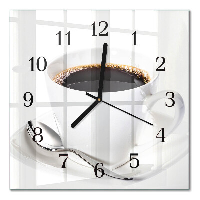 Orologio quadrato in vetro Caffè
