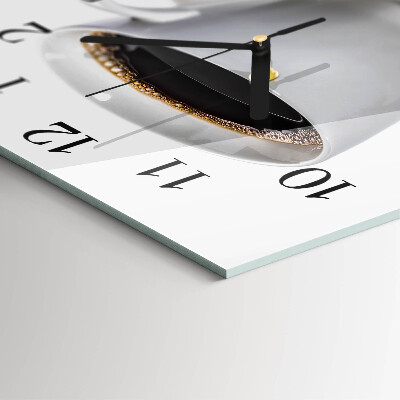 Orologio quadrato in vetro Caffè
