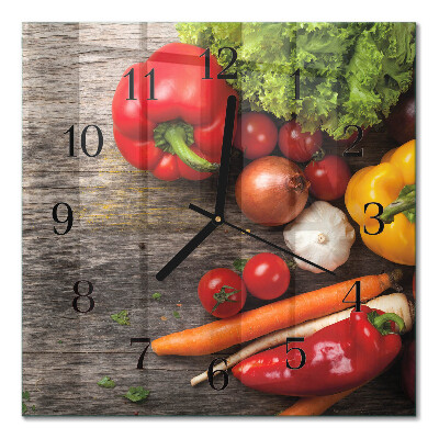 Orologio quadrato Verdure