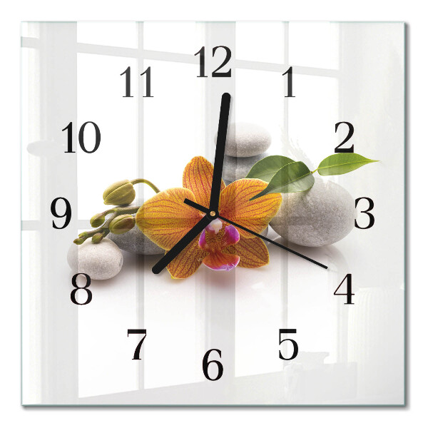 Orologio quadrato Orchidea
