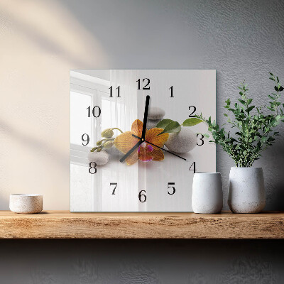 Orologio quadrato Orchidea