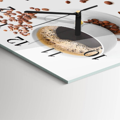 Quadrato orologio da parete Caffè