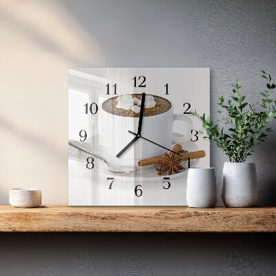 Orologio quadrato Cioccolato