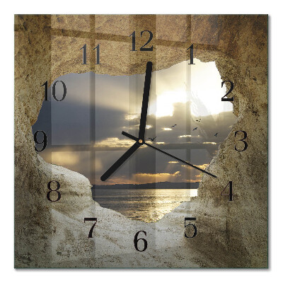 Quadrato orologio da parete Cuore nella roccia