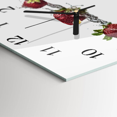 Orologio quadrato Fragole in acqua