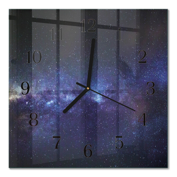 Orologio quadrato in vetro Galassia