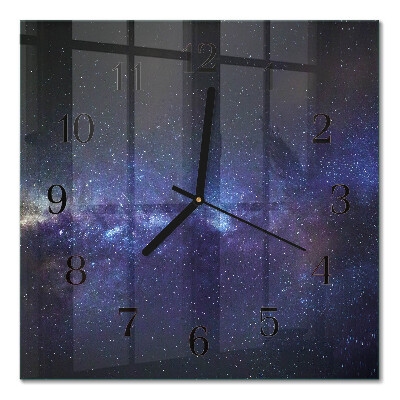 Orologio quadrato in vetro Galassia