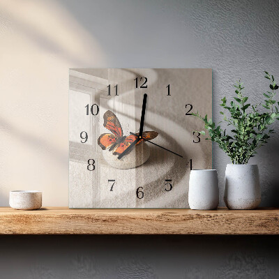 Orologio quadrato Farfalla
