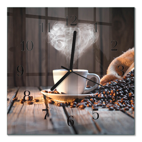 Orologio quadrato Amore per il caffè