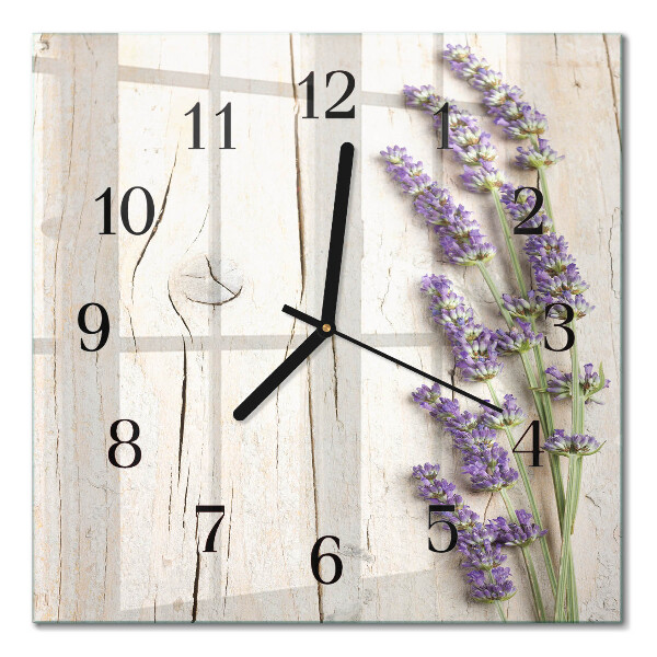 Orologio quadrato in vetro Lavanda