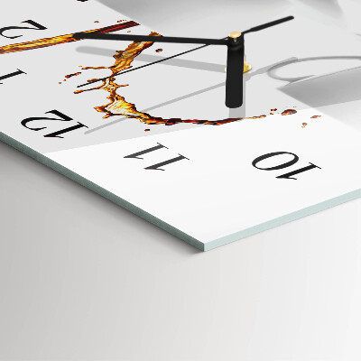Quadrato orologio da parete Tazze di caffè
