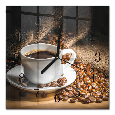 Orologio quadrato in vetro Caffè