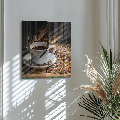 Orologio quadrato in vetro Caffè