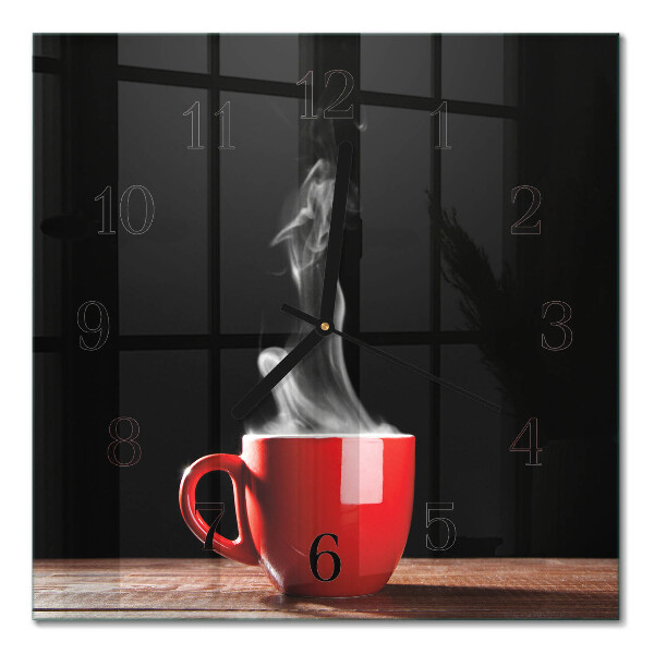 Orologio quadrato Una tazza di caffè