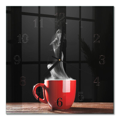 Orologio quadrato Una tazza di caffè