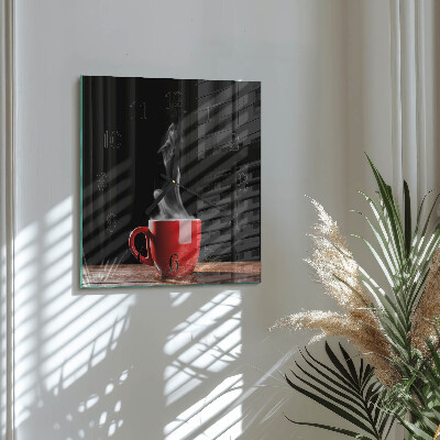 Orologio quadrato Una tazza di caffè