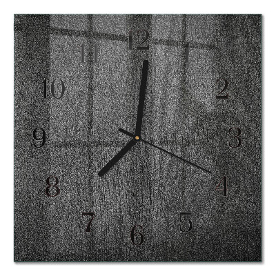 Quadrato orologio in vetro decorativo Legna