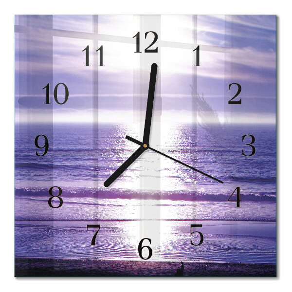 Orologio quadrato in vetro Mare