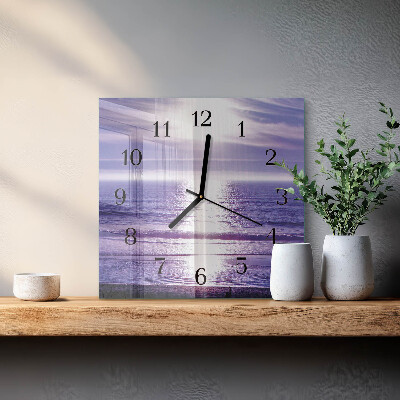Orologio quadrato in vetro Mare