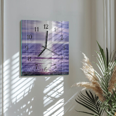 Orologio quadrato in vetro Mare