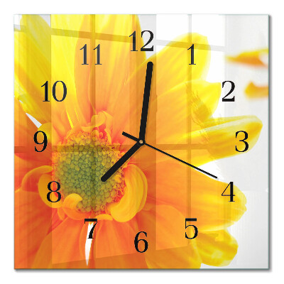 Quadrato orologio da parete Fiore