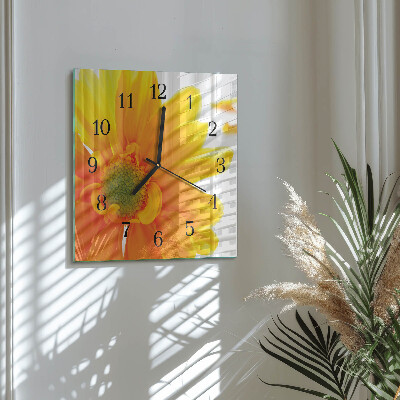 Quadrato orologio da parete Fiore